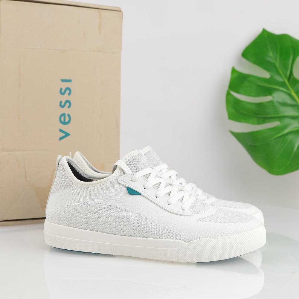 Vessi Womens Weekend Sneakers Size 9 Waterproof White Knit Casual Comfort Shoes